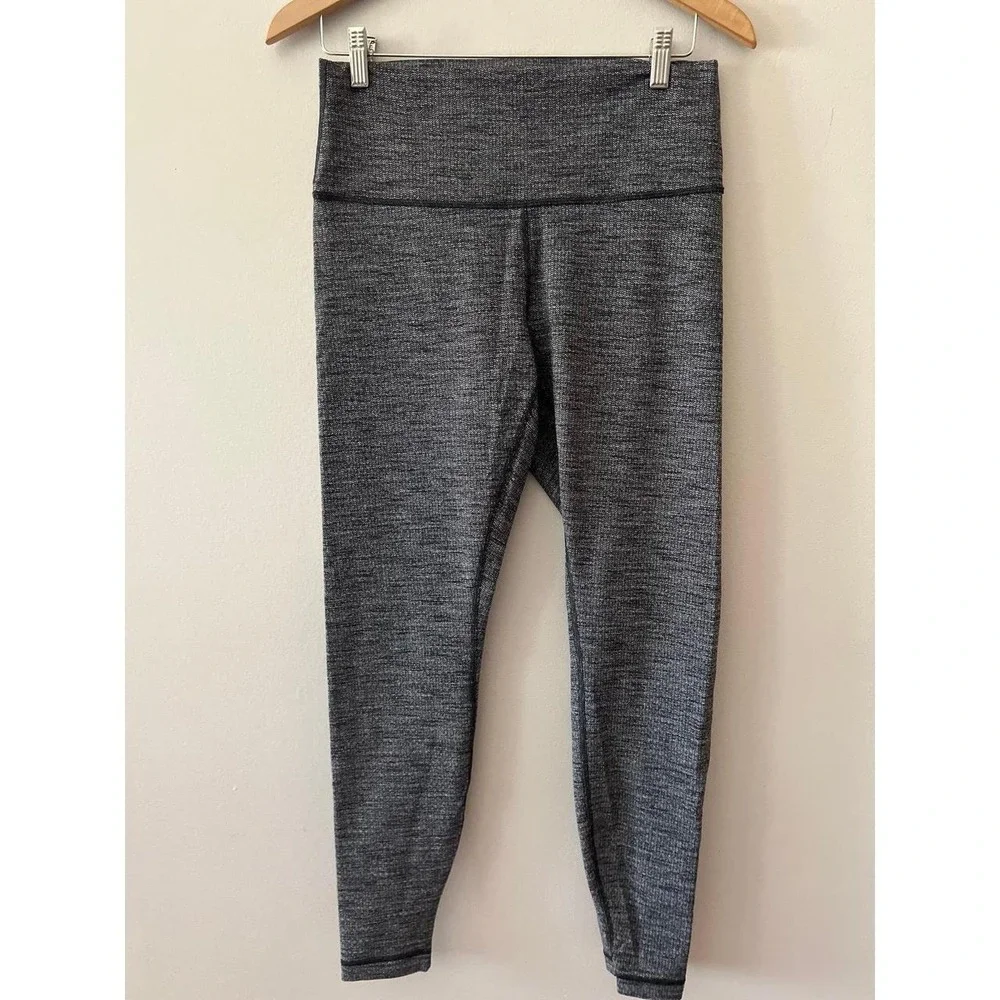 Lululemon Wunder Under Leggings Heathered Herringbone Size 10
